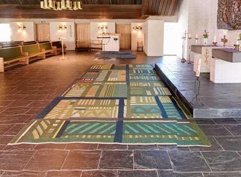 Kormattan i Dalstorps kyrka design av Liselotte Jörgensdotter stulen